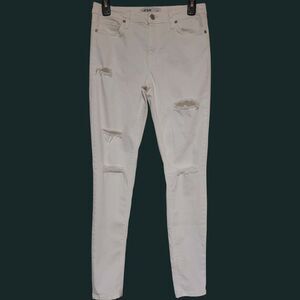 Just Black Skinny Jeans Women's 28W Distressed White